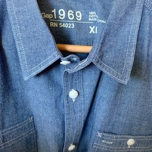 Men’s Gap Blue Denim Shirt XL